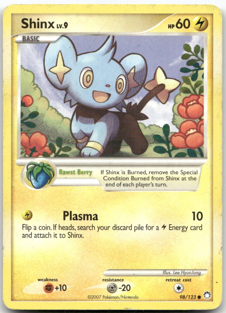 Shinx 98/123 Common Mysterious Treasures Pokemon LP