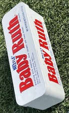 Nestlé Baby Ruth Embossed Metal Tin 7” Candy Bar Shape Vintage Collectible