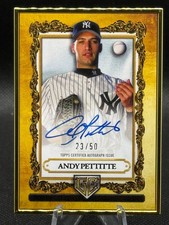2025 Topps Gilded Andy Pettitte Gold Frame Auto /50 #GOG-AP New York Yankees AU
