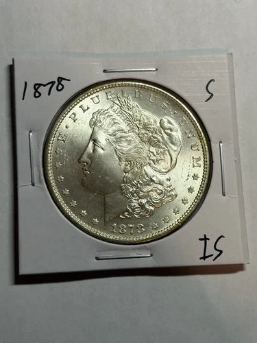 1878-S Morgan Silver Dollar Coin Choice GEM BU UNC Lustrous Coin