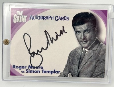 Roger Moore - Autograph Card SA1 - James Bond / The Saint - Cards Inc 2003 NM