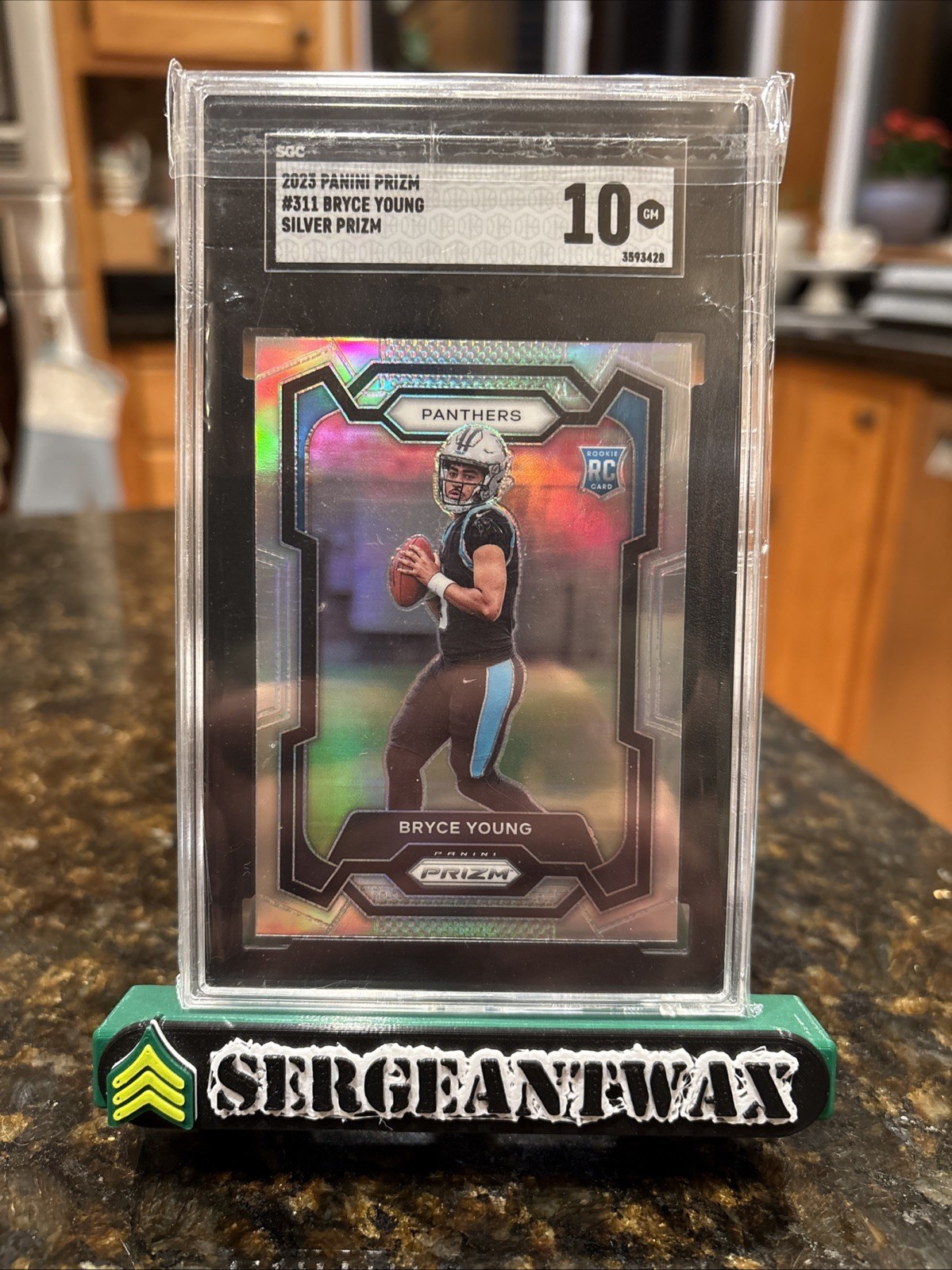 2023 Panini Silver Prizm RC Bryce Young #311 Silver Prizm (RC) SGC 10