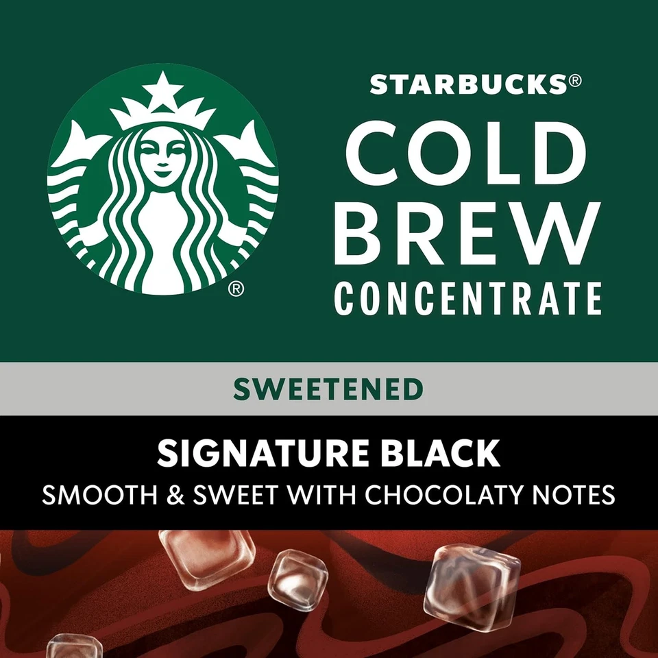 Starbucks Cold Brew Coffee Concentrate, Sweetened 32 Fl Oz (Pack of 1)  Foto 4 de 4