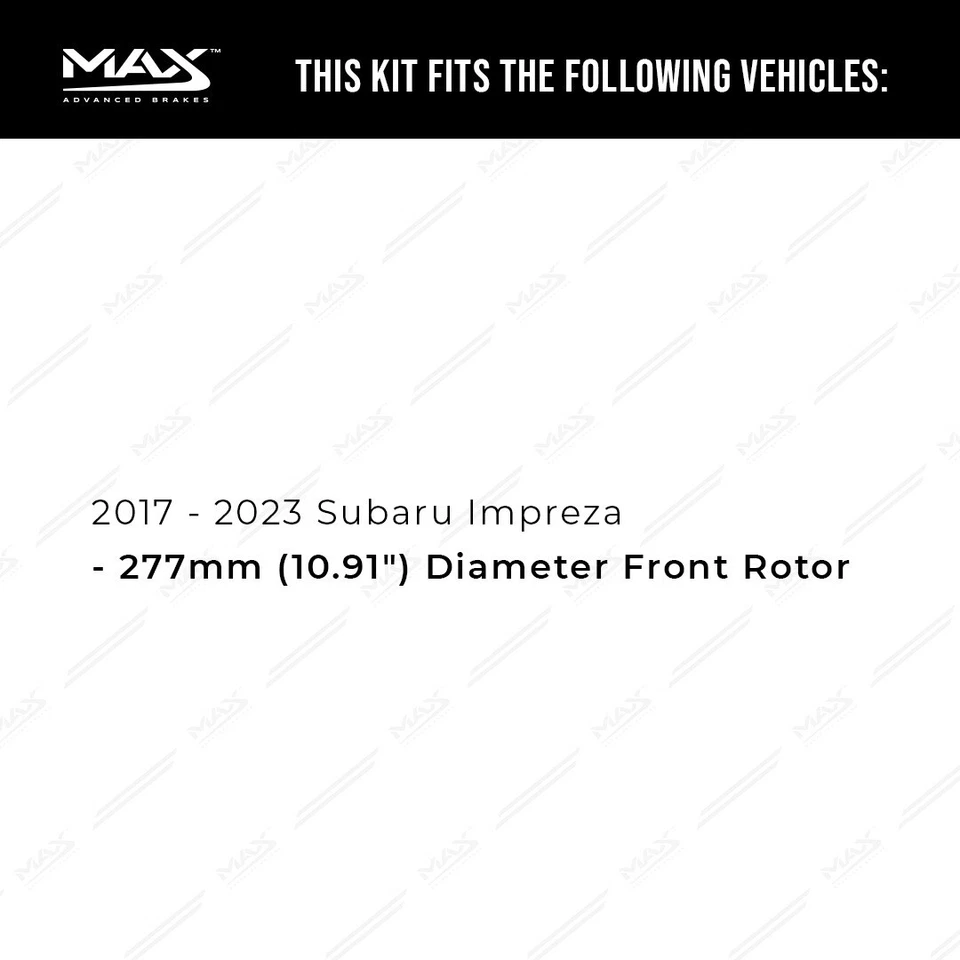 Front & Rear Geomet Brake Rotors + Pads for 2017 2018-2023 Subaru Impreza Foto 2 de 4