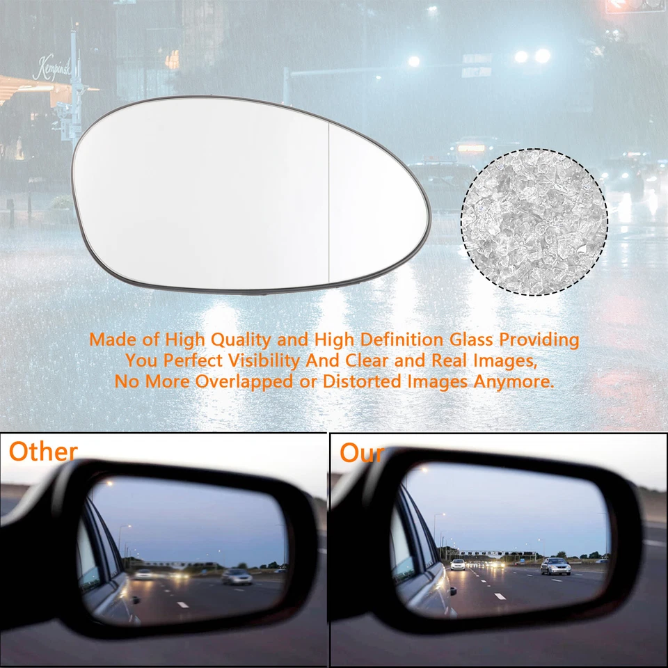 Espejo retrovisor lateral derecho lente blanca calefacción para 325xi 330xi 335xi 328xi 2006-08 Foto 3 de 4