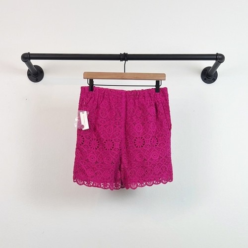 Pantaloncini corti all'uncinetto Anthropologie Maeve con occhielli rosa nuovi con etichette da donna taglia 6 - Foto 9 di 10