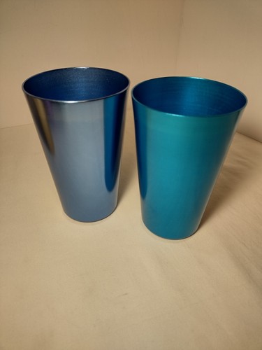 Anodized Aluminum Tumblers Cups Glasses Set Of 6 No Dents 5" - Picture 5 of 6