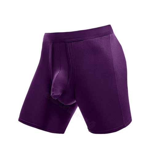1-3PCS Mens Underwear Dual Pouch Trunks Separation Pouch Bulge Boxer Briefs - Picture 32 of 34