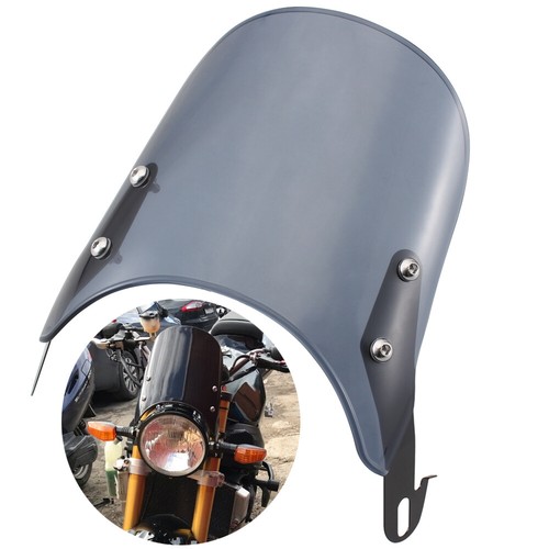 For Honda YMH 5-7" Round Headlight Universal Motorbike Smoke Fairing Windshield - Picture 12 of 12