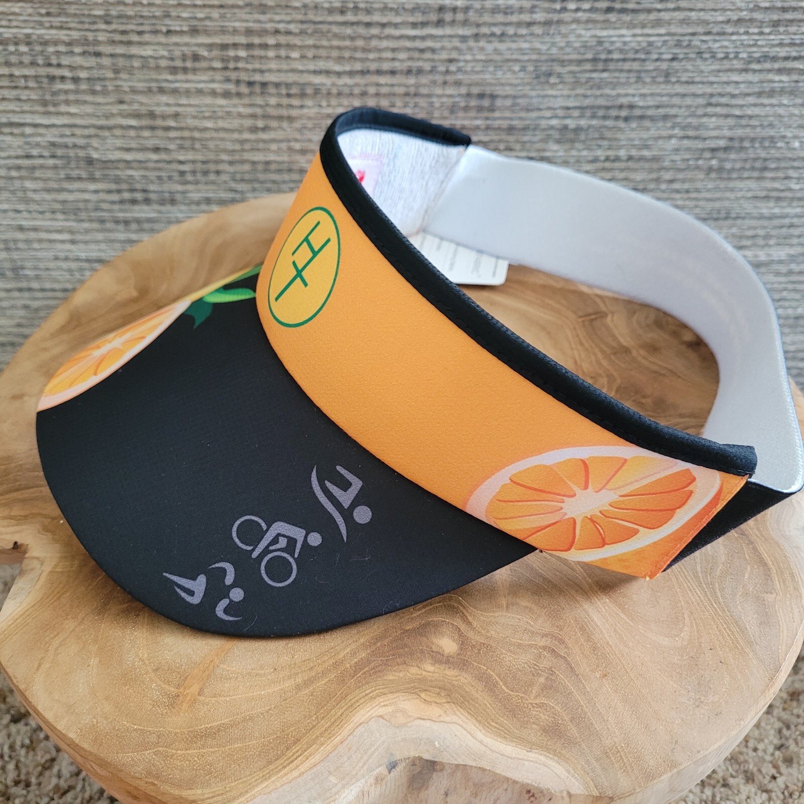 NWT Headsweats Golf Tennis Visor Cap Hat Heartland Black Orange Brand New