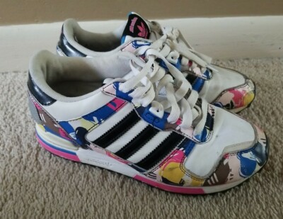 Adidas ZX Series White Bloom Gem / Multi-Colored Sneakers