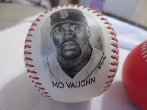 Boston Red Sox Burger King Mo Vaughn 1996 Photoball promozionale souvenir MLB - Foto 2 di 12