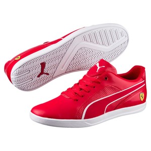 puma red leather shoes