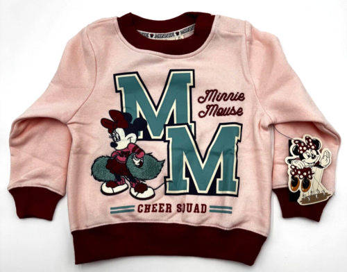 Felpa e joggers Disney Minnie Mouse bambina 2 pezzi rosa/rosso taglia 3T nuova con etichetta - Foto 12 di 16