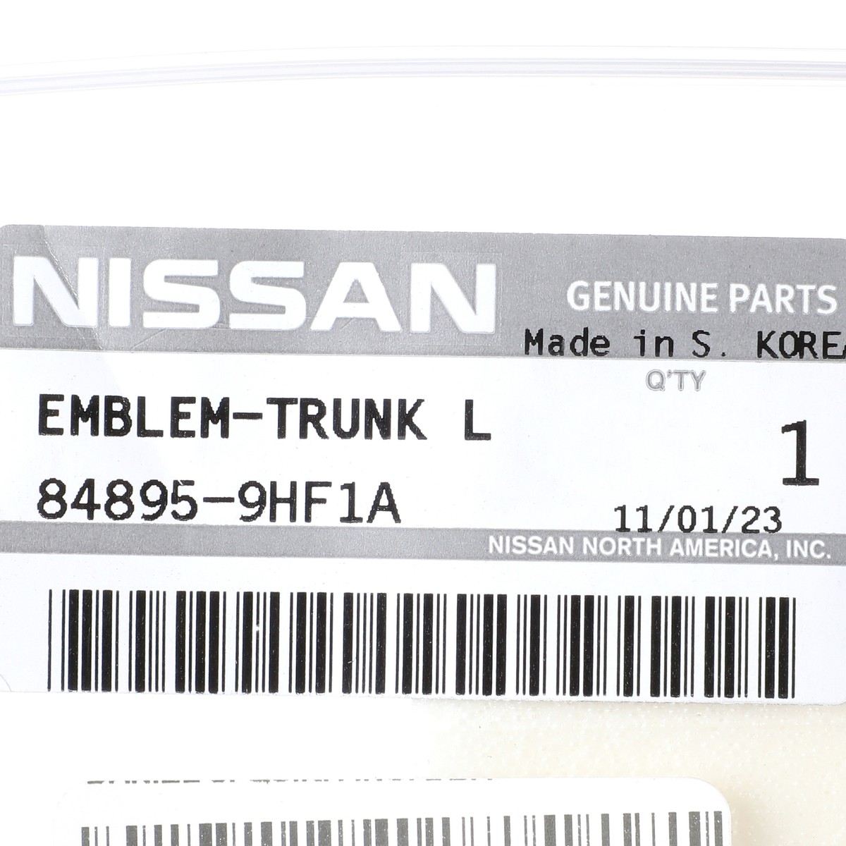 NEW OEM Nissan 2023 Altima Rear Trunk Lid Chrome Emblem Badge Logo