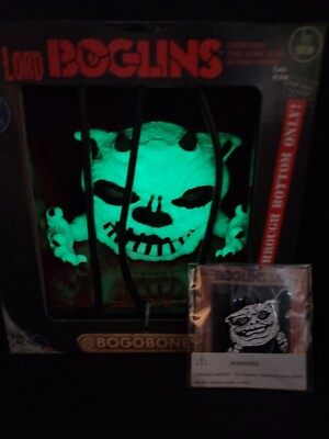 4 Boglins Bogobones Crazy clown blobkin King Dwork 3 Lapel pins Og Case ...