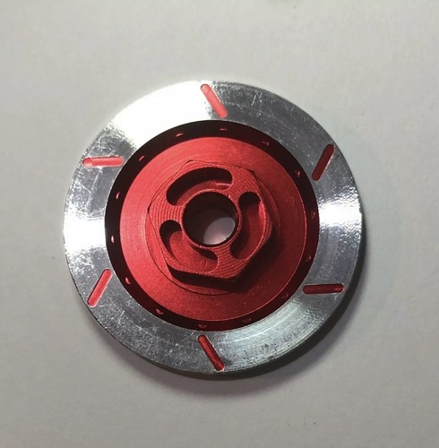RC 1:10 4 x 12mm Hex Disc Aluminium Red Drift Tamiya HPI HSP Flying Fish TT-02 - Picture 11 of 12