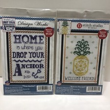 Design Works Counted Cross Stitch Picture Kit's 5" x 7" 2-Packs / NEW