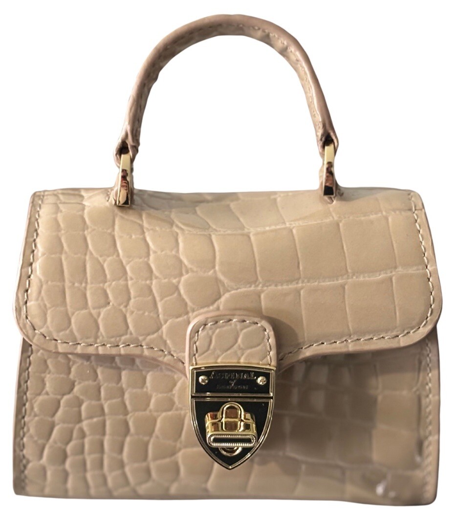 Aspinal Handbags Aspinal Of London Mayfair Mini Nano Croc-Embossed