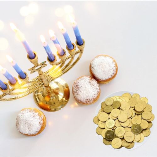 Hanukkah Gelt Milk Chocolate Gold Coins Candy, (90 ct) 16-Ounce Pack - Picture 4 of 6