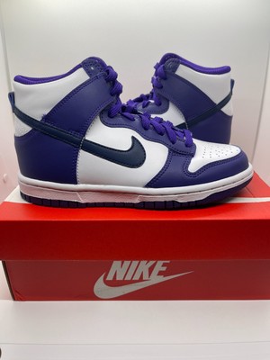 Nike Air Nike Dunk High Electro Purple Midnight Navy Size 3.5Y/5W DH9751-100