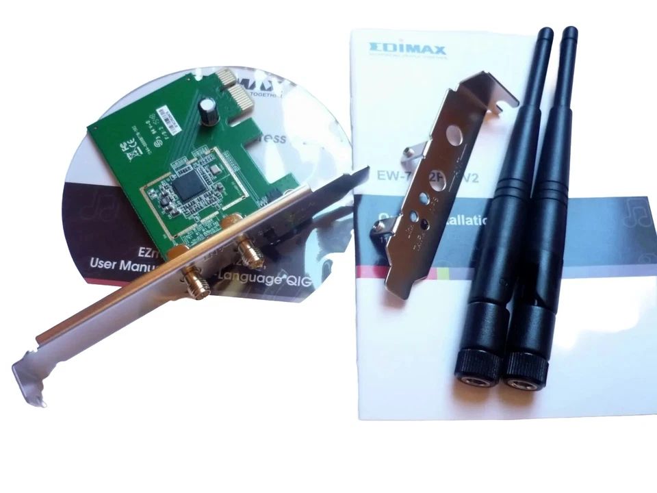 PCI Express WLAN Card Edimax EW-7612PIn V2 Board Stick 300Mbit WLAN Adapter - Image 3 of 4