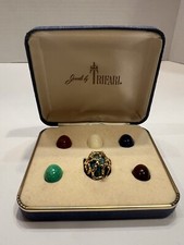 1960s Vintage CROWN TRIFARI Ring INTERCHANGEA...