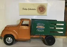 Tonka Original Vintage Orange And Green Utility Truck