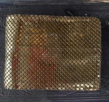 Whitting and Davis Vintage Gold Metallic wallet