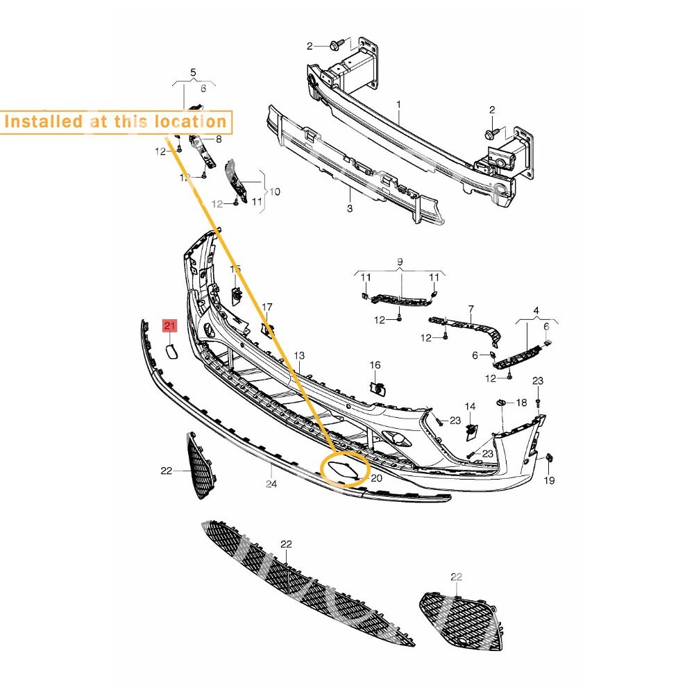 For Bentley Bentayga 2021 left Tow Hook Cover OEM 36A807427A