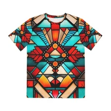 All Over Print T Shirt Unisex Adult Aztec Southwestern Native American Navajo