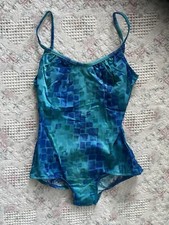 Jantzen Womens One Piece Swimsuit Vintage Blue Size 10 Made In USA