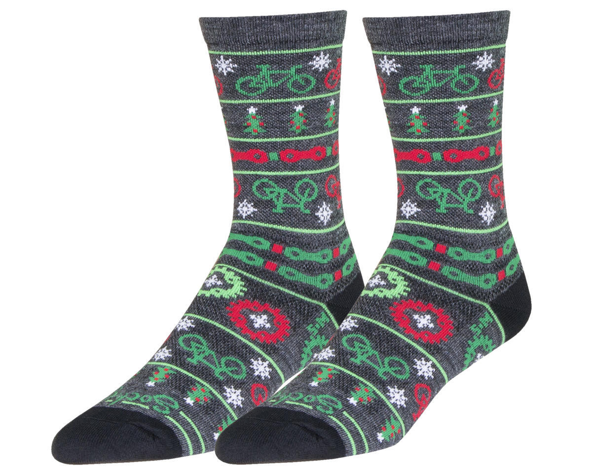 SockGuy Women's Crazy Eights Cycling Socks - 3 Inch Athletic Socks For Running & Sports