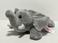 Melissa  Doug Gray Elephant Plush 10 inches Stuffed Animal Toy