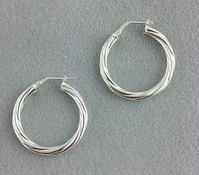 925 Sterling Silver 30mm Oval Vintage Filigree Hoop Earrings For Women - Italy E - Foto 4