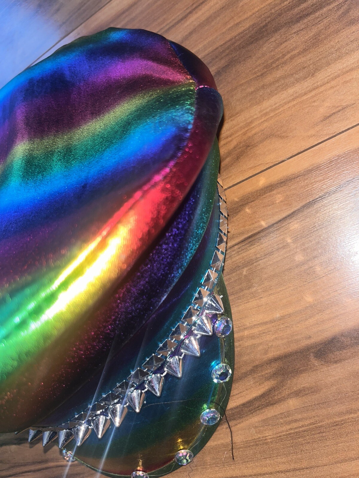 Captain Hat Rainbow Studded , Large - image 4