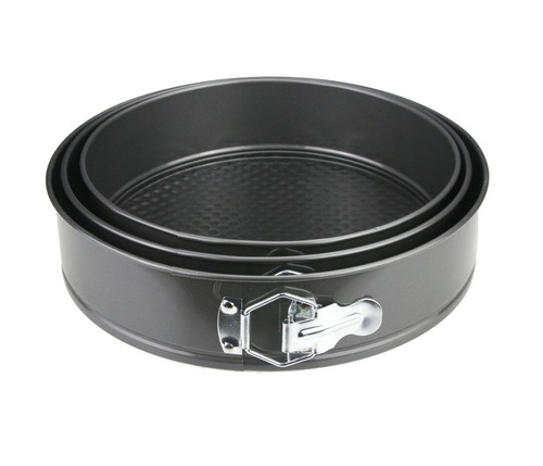 Juego de 3 latas redondas para pasteles con forma de resorte antiadherente base suelta sartén para catering - Imagen 3 de 11