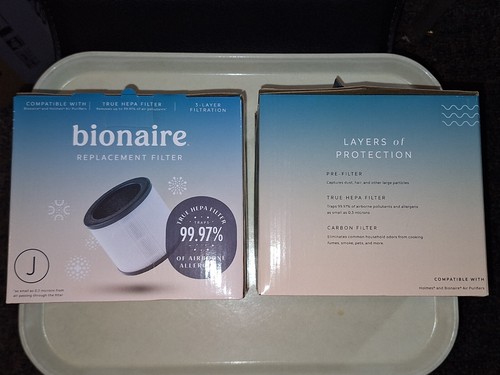Lot of 2 Bionaire True Hepa Replacement Filters Type J