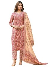 Women Kurta Pants With Dupatta Set