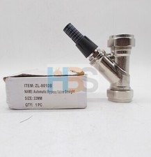 22mm Automatic Bypass Valve Straight Differential Diverter Valve Compression
