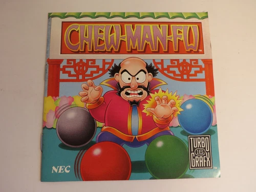 Chew-Man-Fu TurboGrafx 16 Manual Turbo Grafx Authentic