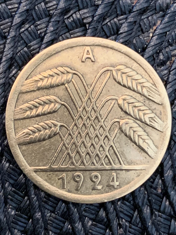 Germany - Weimar Republic 50 Rentenpfennig KM# 34 1924 A ⚜️*️⃣🪙 0692 - Image 2 of 2