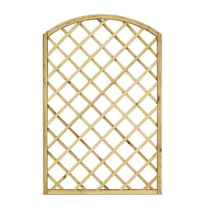 Pannello Grigliato da Giardino ad Arco in Legno di Pino Impregnato Lasa 120x180
