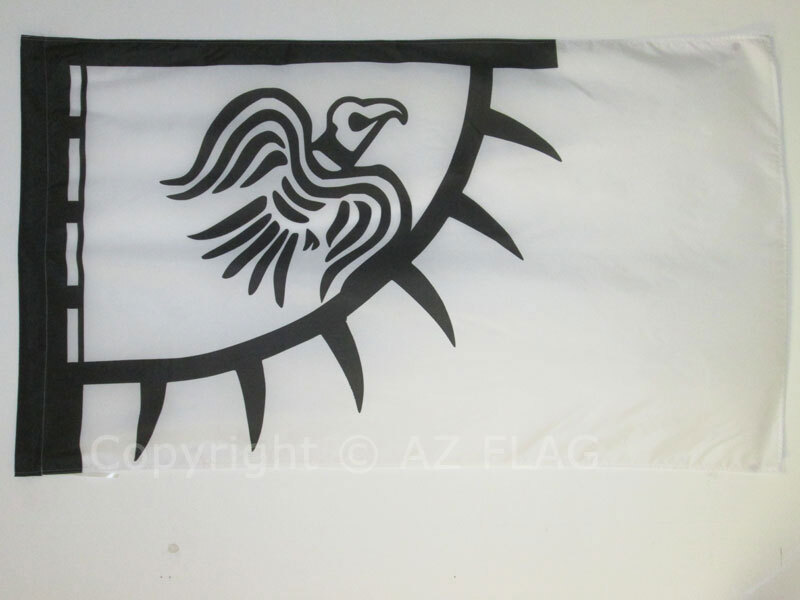 Drapeau corbeau viking 150x90cm pavillon noir odin hrafnsmerki pour mât