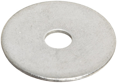 18-8 Stainless Steel Flat Washer, Plain Finish, #8 Hole Size, 3/16'' ID, 3/4'' OD,