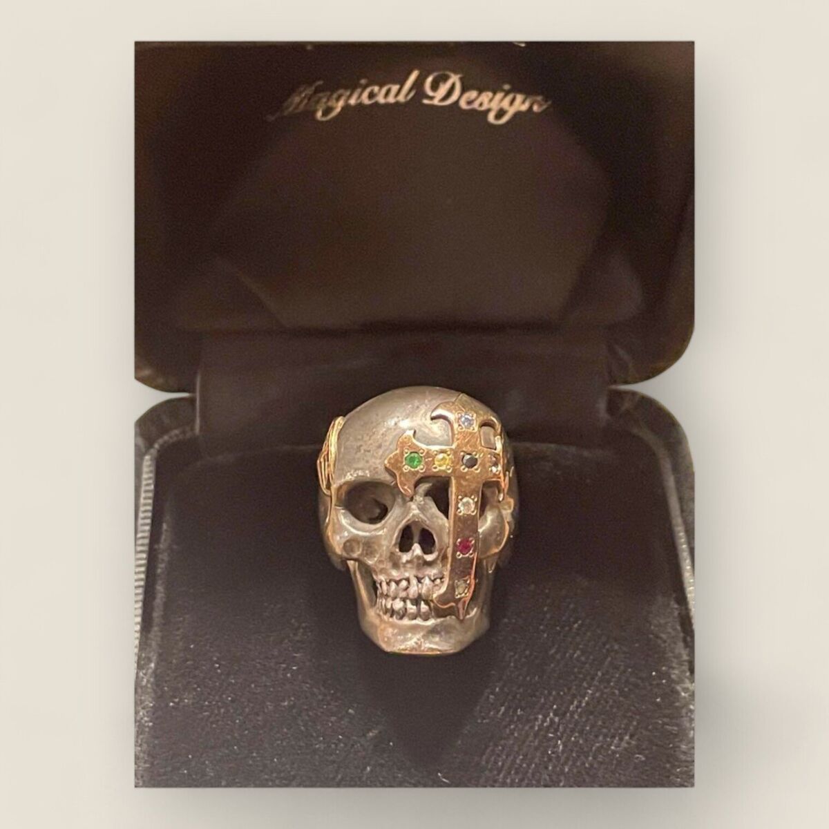 Number (N)ine x Magical Design Skull Ring Silver Gold US6.75 Number (N)ine x Magical Design Skull Ring Silver Gold US6.75