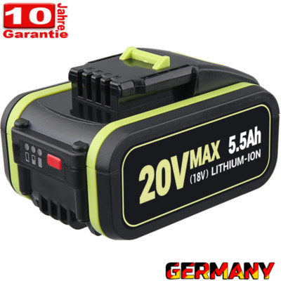 Für Worx 20V MAX 5500mAh Akku WA3551.1, WA3572, WA3553 WA3556 WX176 DE