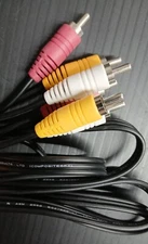 6ft 3-RCA Red White Yellow Composite Stereo Audio Video AV Cable Cord VCR DVD