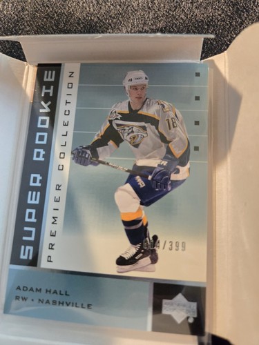 MINT PACK FRESH! 2002-03 UD PREMIER COLL. SUPER ROOKIE #68 ADAM HALL RC /399 - Picture 3 of 3
