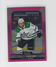 21/22 OPC Platinum Dallas Stars Riley Damiani Matte Pink RC card #291